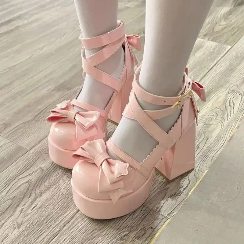 Sandália Chunky Pastel - Salto Bloco Alto com Plataforma Meia-Pata Premium