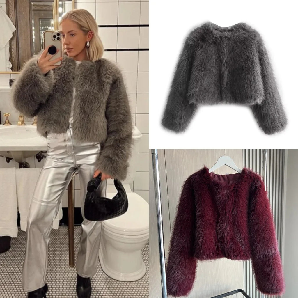 Casaco Faux Fur Coquette - Pelagem Artificial Soft Premium com Efeito Redondo