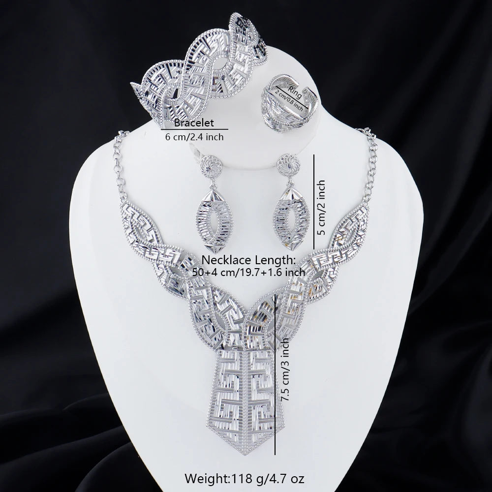 Conjunto Gotas de Ouro - Gargantilha e Brincos Geométricos