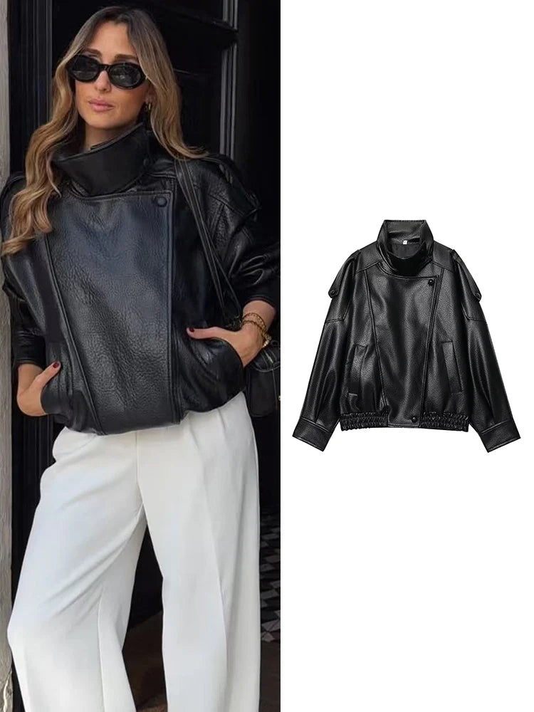 Jaqueta Aviador Urban Oversized - Modelagem Comfort em Cabedal Premium Soft