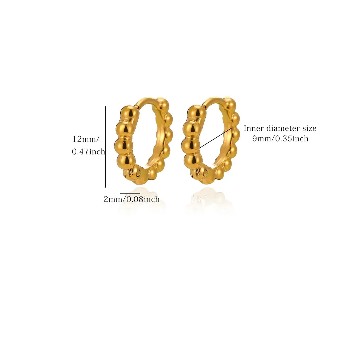 Brincos Huggies Facetados Losango - Design Geométrico Banhado a Ouro