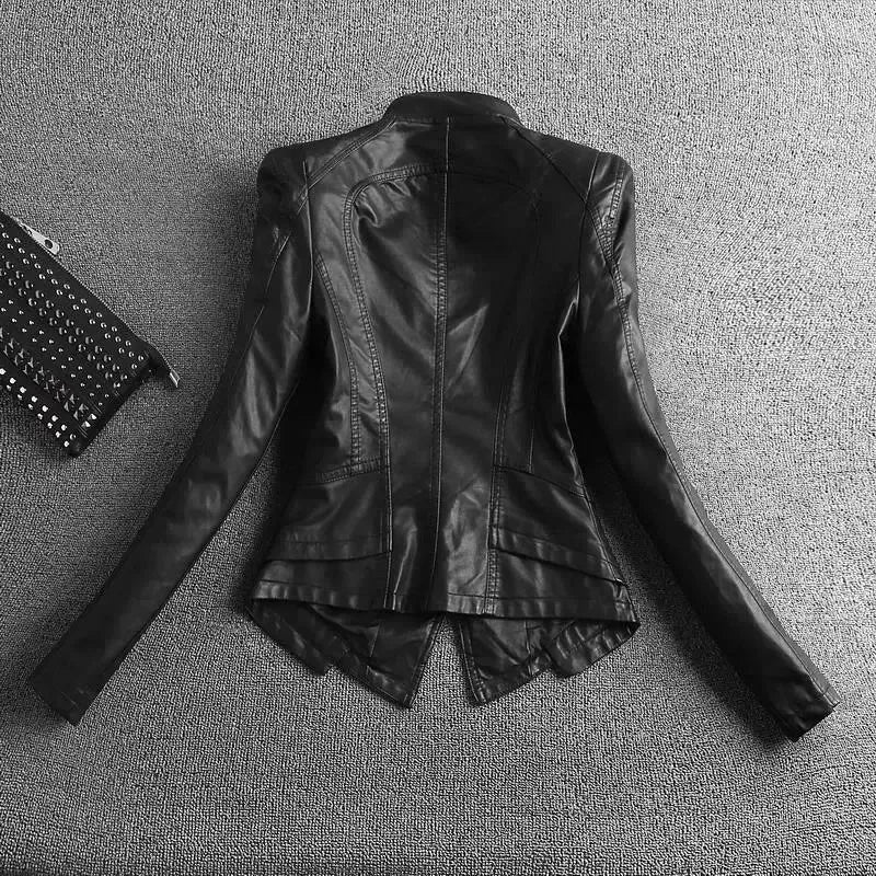Jaqueta Cropped Cyber Biker - Design Y2K Streetwear em Cabedal Premium