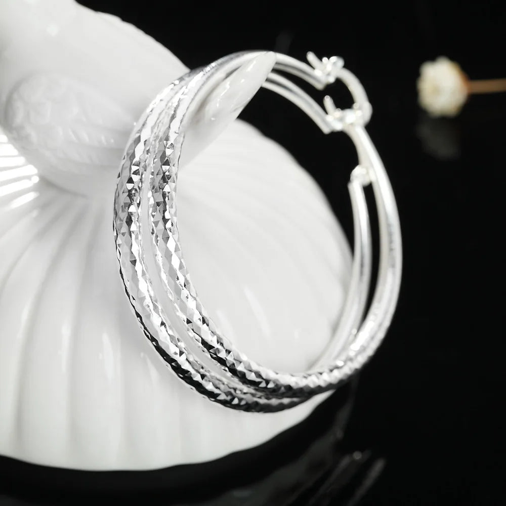 Brincos de Argola Bold 3mm - Prata 925 Legítima com Espessura Premium