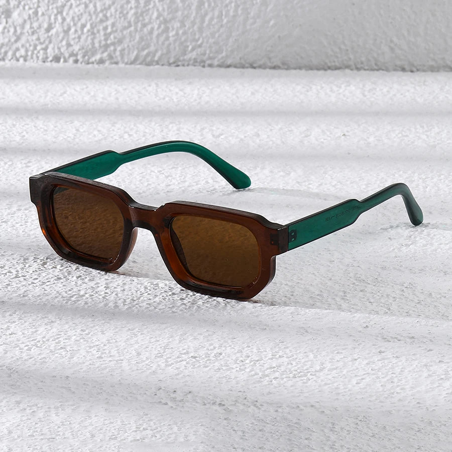 Óculos de Sol Retro Rectangle - Silhueta Unissex com Proteção UV400