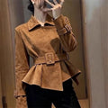 Casaco Curto Leather Vintage - Modelagem Cropped em Cabedal Premium Retro